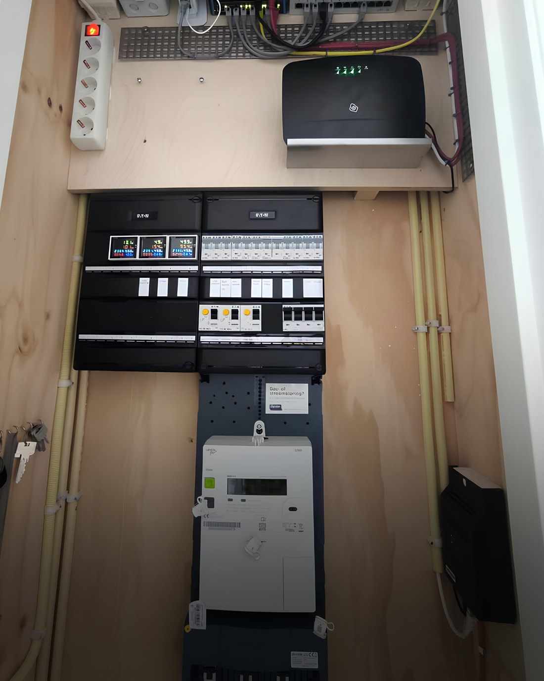 Uitgebreide groepenkast met extra modules voor meer capaciteit