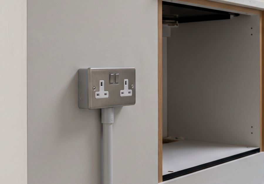Nieuw dubbel stopcontact voor extra apparatuur in huis
