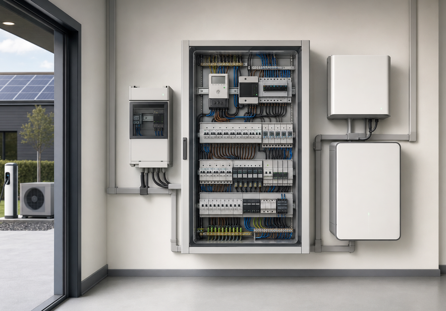 Thuisbatterij en omvormer voor slimmer energiebeheer en lager netverbruik