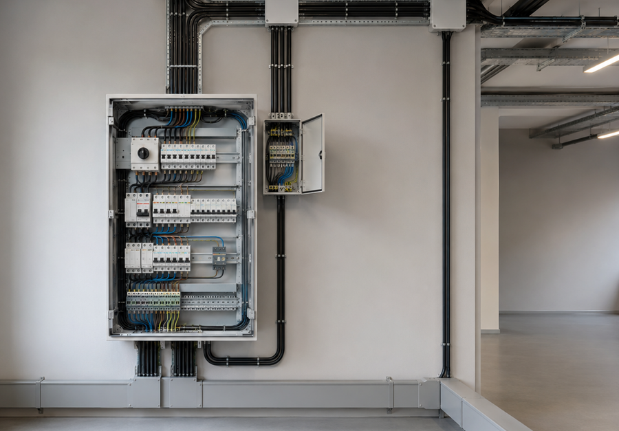Groepenkast en energieopslagsysteem worden gecontroleerd vóór installatie van een thuisbatterij